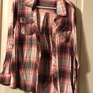 Long sleeve plaid